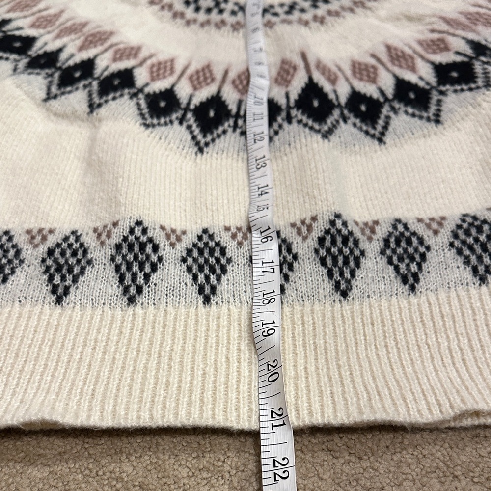 Lucky Brand Ivory and Black Geometric Sweater - Picture 5 of 7